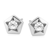 Cercei argint stea cu piatra DiAmanti Z1502E-DIA